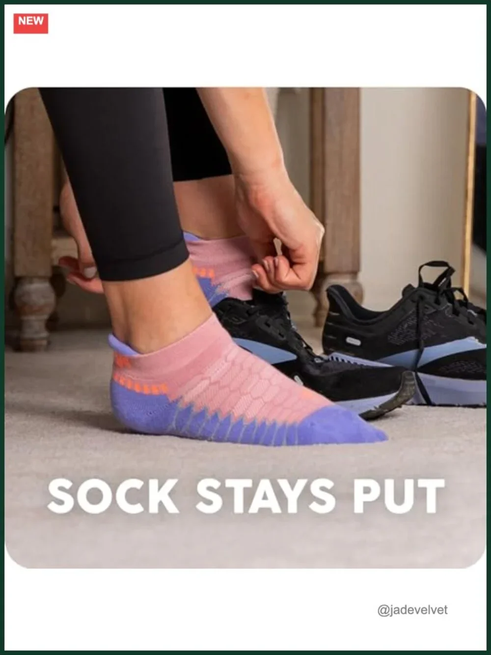 Compression Fit Performance No Show Athletic Running Socks